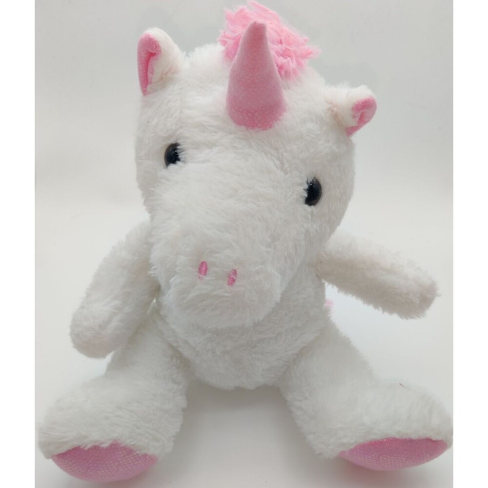 Homerbest White Pink Unicorn Plush Stuffed Animal Soft Pony Horse Toy